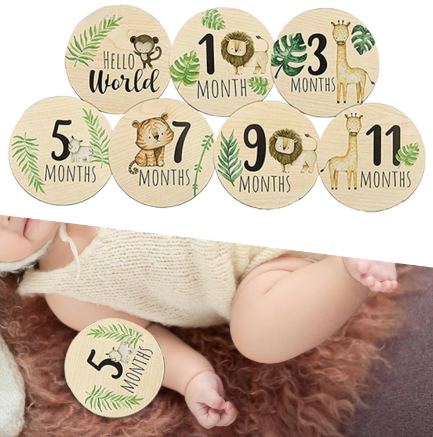 Wooden Baby Milestone Cards